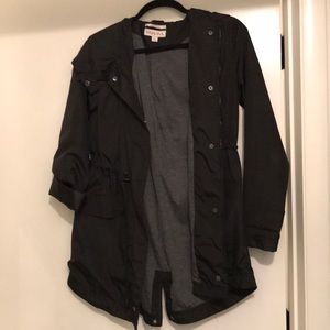 Black rain jacket
